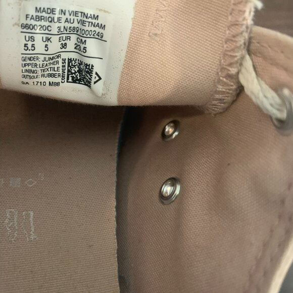 Pink and Rose Gold Textured All Star Converse Junior Size US 5.5 - Picture 5 of 8